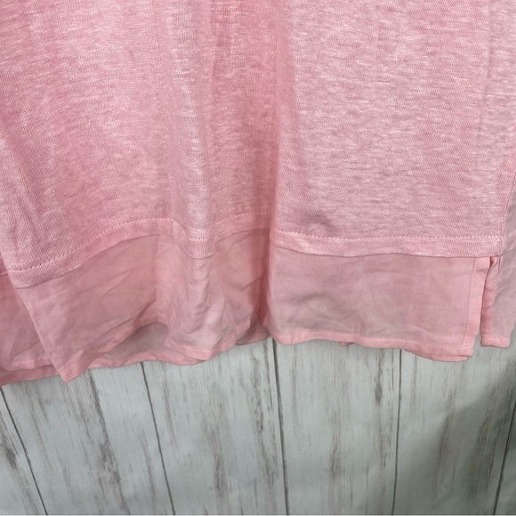 Sanctuary NWT pink peach linen top large - Picture 3 of 5